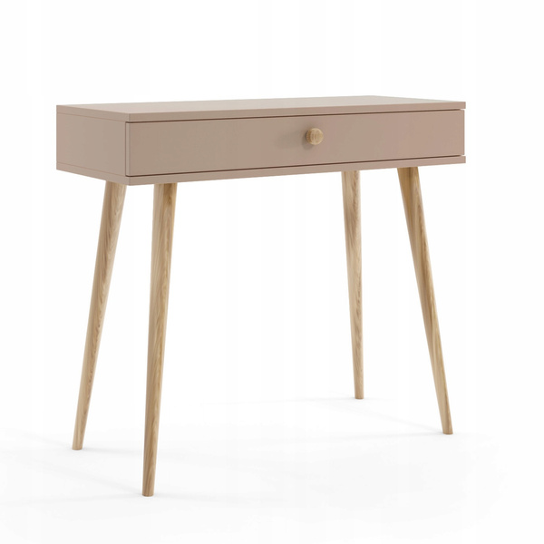 Konsola BOHO z szufladą, drewniane nogi KASZMIR