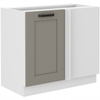 Szafka kuchenna dolna narożna LUNA 105 DN 1F BB CLAY GREY / BIAŁY MAT