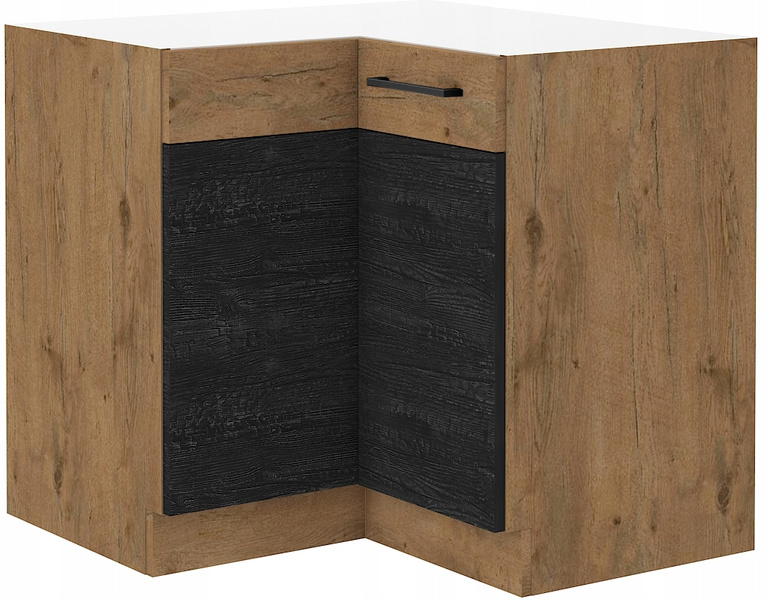 Szafka kuchenna dolna narożna VIGO 90x90 DN 2F BB DARK WOOD / DĄB LANCELOT