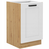 Szafka kuchenna dolna LUNA 50 D ZL 1F BB BIAŁY MAT/DĄB ARTISAN