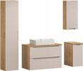 Meble łazienkowe LUXOR BEIGE 90-2, Umywalka nablatowa, Beż, 2 KOLORY