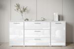 Komoda BOGOTA 150 Biały / Biały Połysk