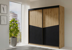 Szafa przesuwna ASTON 1, Meble do Sypialni ASTON, Dąb Odwieczny / Czarny