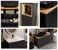 Meble łazienkowe NOVA BLACK 80, Umywalka nablatowa, Czarny, 3 KOLORY