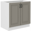 Szafka kuchenna dolna STILO 80 D 2F BB CLAYGREY/BIAŁY MAT