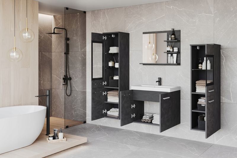 Meble łazienkowe MADRIT I, lustro, umywalka Matera