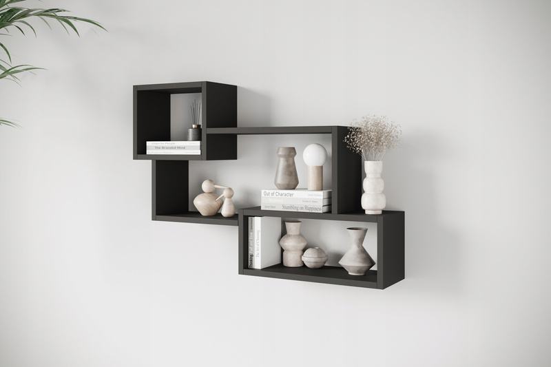 Półka wisząca TRIO 005 Czarny Grafit