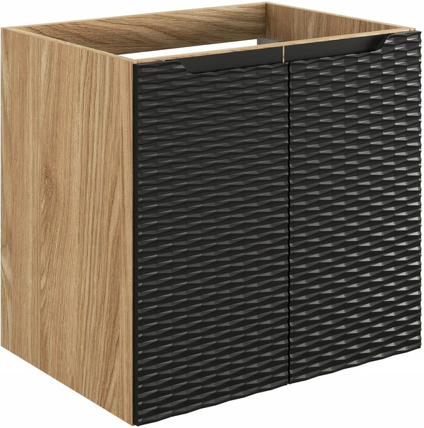 Szafka pod umywalkę 60cm, drzwi, Meble łazienkowe OCEAN Beż / Dąb Olejowany