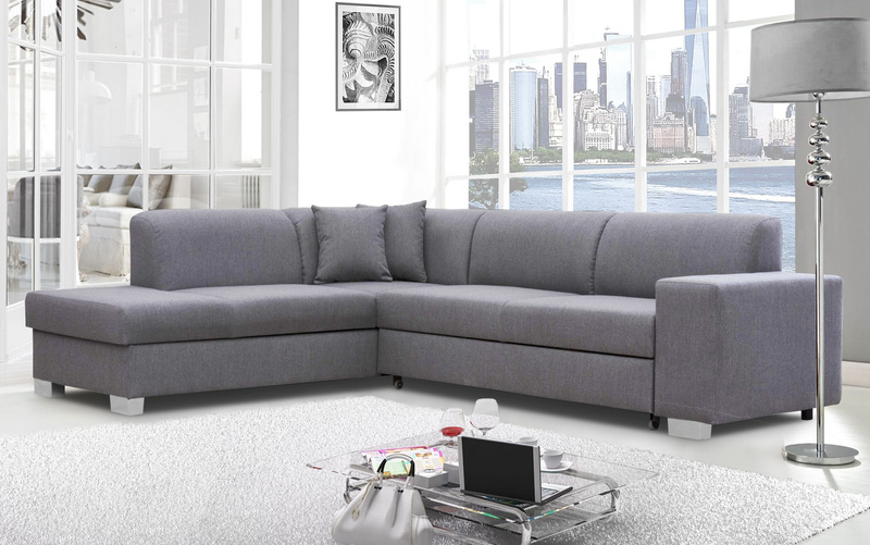 Narożnik z funkcją spania DIEGO 285 cm, Rozkładany, Pojemnik, Rogówka