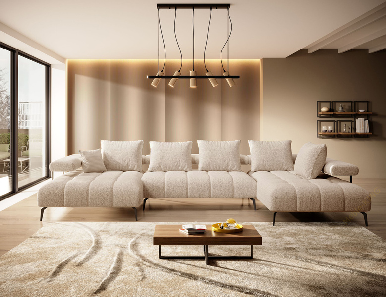 Narożnik MAGNETIC XL 371 cm, Elektryczny wysuw siedziska