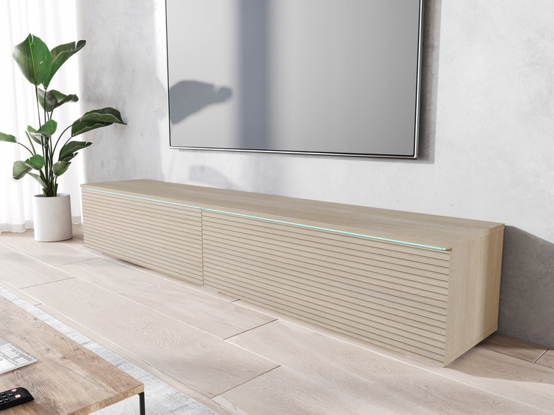 Szafka RTV Lowboard D 180cm DĄB GAJA LAMELE