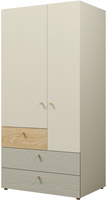 Szafa Dwudrzwiowa YUKI 2 90cm z szufladami, Meble Młodzieżowe EUKALIPTUS