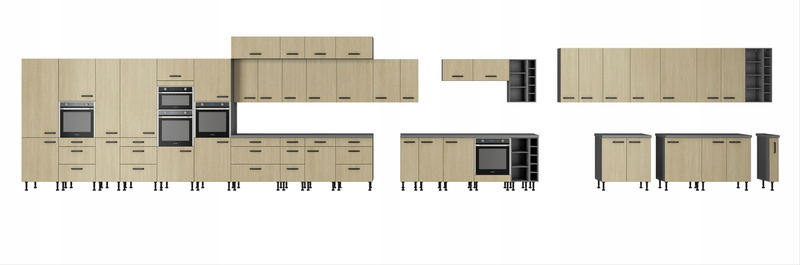 Szafka kuchenna SCANDI 60 DK-215 2F JODEŁKA SCANDI/ANTRACYT