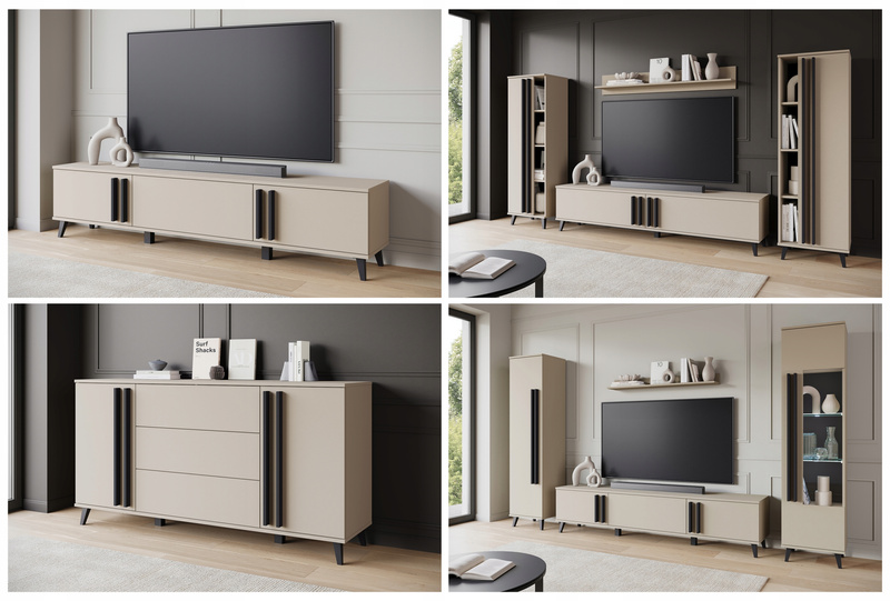 Meblościanka HELSINKI II Zestaw mebli, salon, CONGO