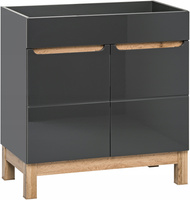 Szafka pod umywalkę 820 60cm, Meble łazienkowe BALI Dąb Craft/Szary Połysk