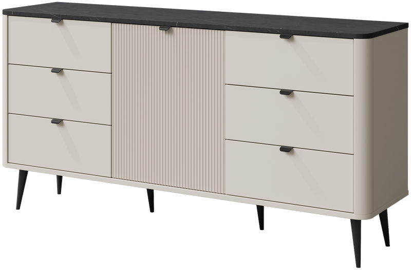 Komoda MARLY 9 160cm, Meble Pokojowe MARLY, KASZMIR / ORZECH