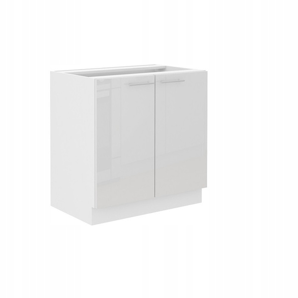Szafka kuchenna dolna LARA 80 ZL 2F BB BIAŁY/GRAFIT POŁYSK