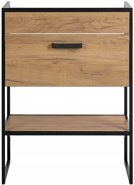 Szafka pod umywalkę 60cm, Meble łazienkowe BROOKLIN Dąb Craft Złoty/Czarny