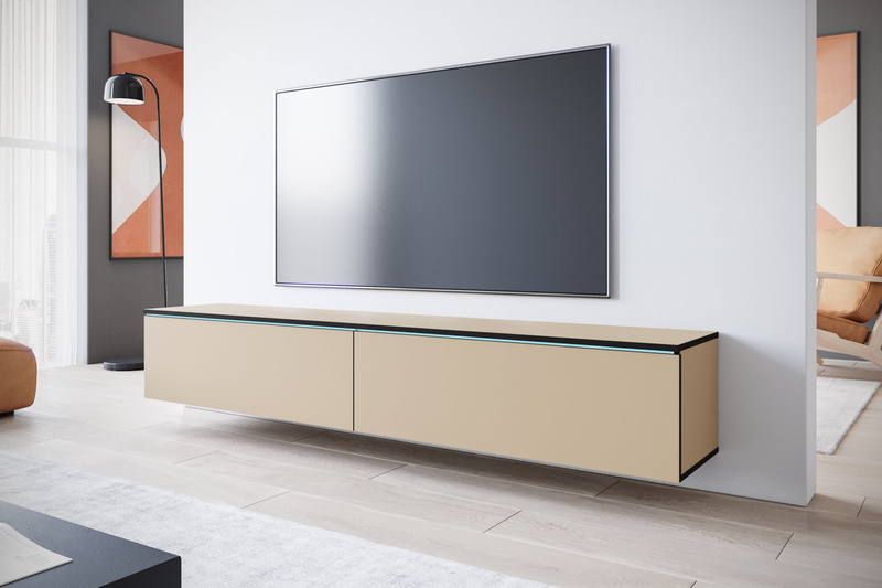 Szafka RTV Lowboard D 180cm MATERA / BIAŁY POŁYSK