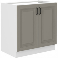 Szafka kuchenna dolna STILO 80 ZL 2F BB CLAYGREY/BIAŁY MAT