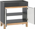 Szafka pod umywalkę 820 60cm, Meble łazienkowe BALI Dąb Craft/Szary Połysk