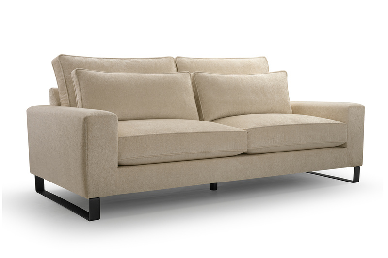 Zestaw wypoczynkowy CARA(CORBLACK) 221 cm + FOTEL, Sofa do salonu