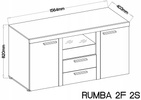 Komoda Rumba 2F2S dąb sonoma