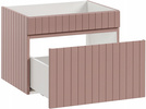 Zestaw meblowy 80cm z blatem i umywalką, Meble łazienkowe ICONIC Róż