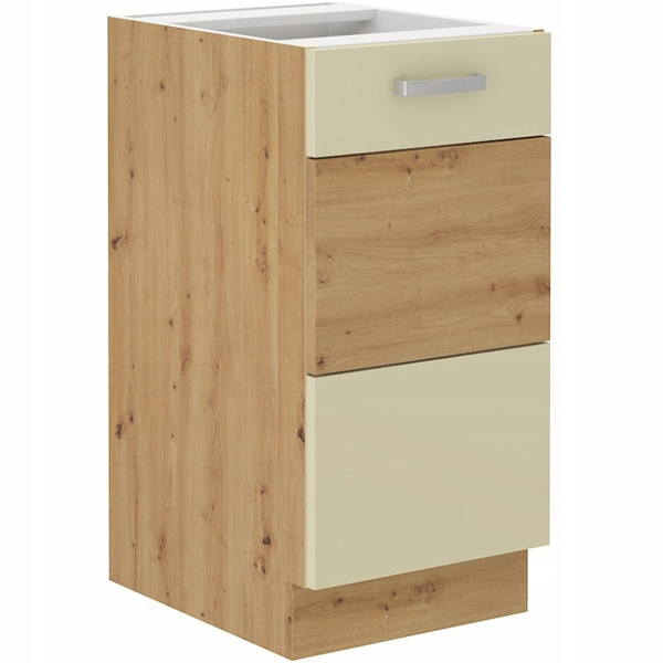 Szafka kuchenna dolna ARTISAN 40 D 1F BB KREM POŁYSK / DĄB ARTISAN