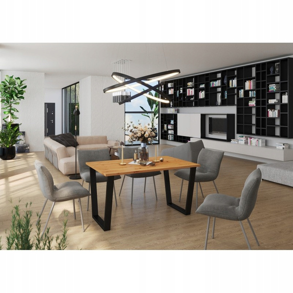 Stół loftowy do jadalni CEZAR 138X67 DĄB ARTISAN