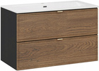 Zestaw meblowy 80cm z umywalką, Meble łazienkowe TALIA Dąb Casella / Czarny