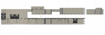 Szafka kuchenna słupek LUNA 60 DP-210 2F CLAY GREY / BIAŁY MAT