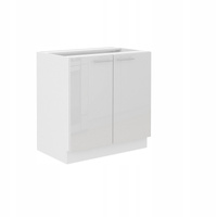 Szafka kuchenna dolna LARA 80 ZL 2F BB BIAŁY/BIAŁY POŁYSK