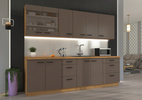 Szafka kuchenna górna BOLONIA 60x60 GN-72 2F (90°) TRUFFLE GREY/DĄB ARTISAN