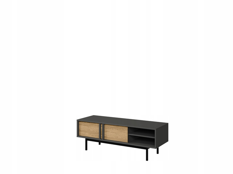 Szafka RTV ALSY 10 123cm, Meble Pokojowe ALSY Antracyt / Aloes