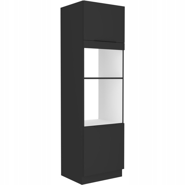 Szafka kuchenna słupek SIENA 60 DPM-210 2F CZARNY MAT
