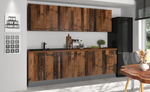 Meble kuchenne OLD STYLE zestaw mebli OLD STYLE WOOD/ANTRACYT 260cm