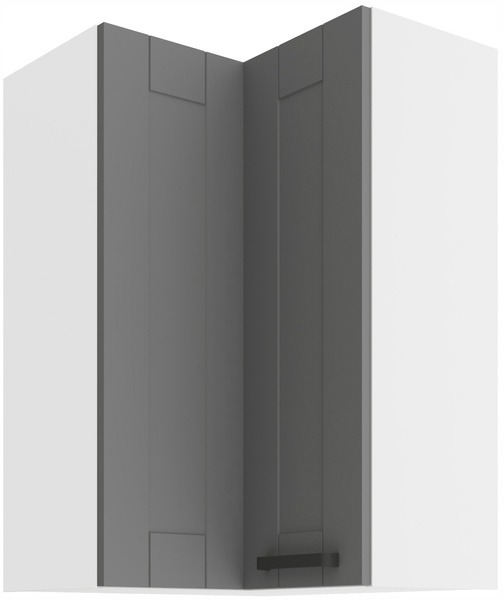 Szafka kuchenna górna narożna LUNA 60x60 GN-90 2F (90°) DUST GREY/BIAŁY MAT
