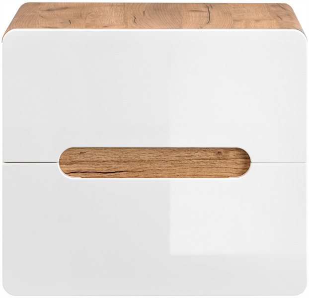Szafka pod umywalkę 828 60cm, Meble łazienkowe ARUBA Dąb Craft/Biały Połysk