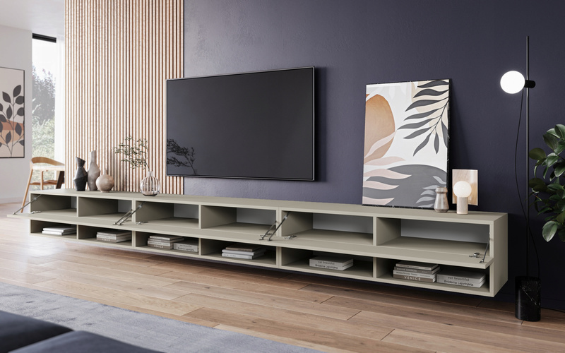 Szafka RTV Lowboard A 300cm KASZMIROWY BEŻ