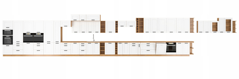 Front do zmywarki LUNA ZM 713 x 596 BIAŁY MAT / DĄB ARTISAN