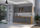 Front do zmywarki LUNA ZM 570 x 446 DUST GREY / DĄB ARTISAN