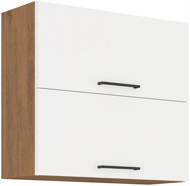 Meble kuchenne VIGO BIAŁY POŁYSK / DĄB LANCELOT zestaw 270cm