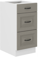 Szafka kuchenna dolna STILO 40 D 3S BB CLAYGREY/BIAŁY MAT