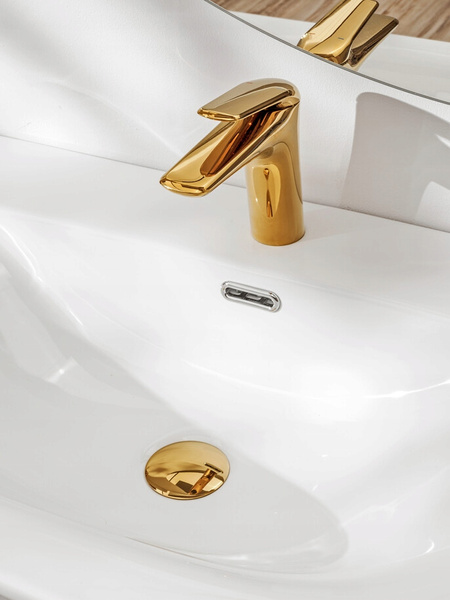 Bateria umywalkowa niska NIAGARA Złota