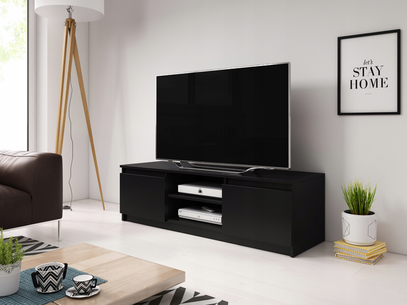 Szafka pod telewizor komoda RTV DINGO 120cm BIAŁY / DĄB SONOMA