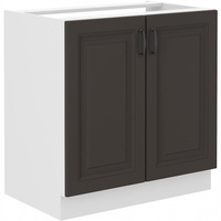Szafka kuchenna dolna STILO 80 ZL 2F BB GRAFIT MAT/BIAŁY MAT