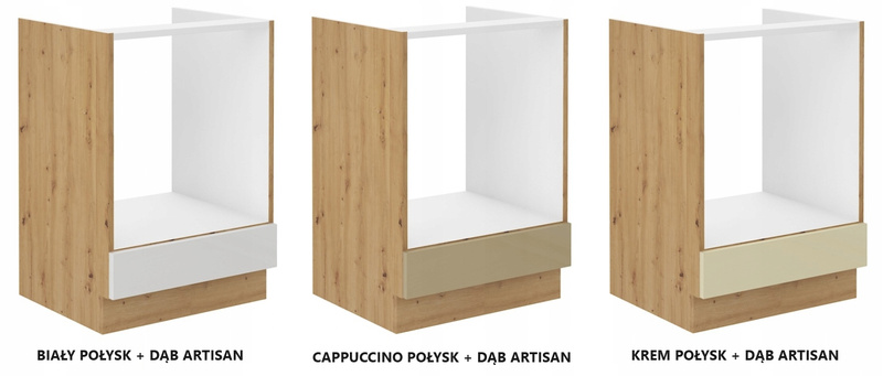 Szafka kuchenna dolna ARTISAN 60 D GAZ BB CAPPUCCINO POŁYSK / DĄB ARTISAN