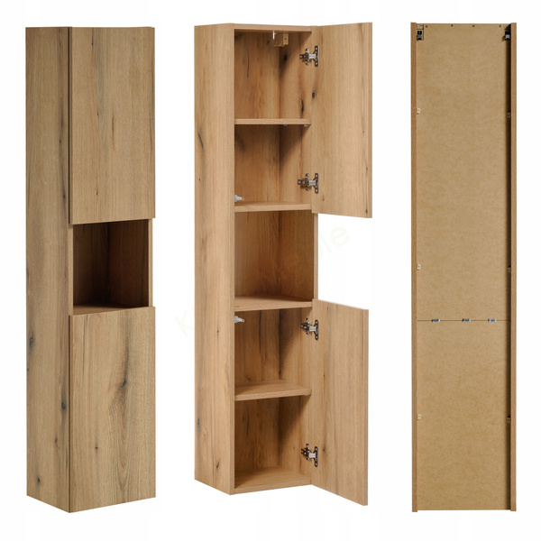 Meble łazienkowe NOVA OAK 60-2D, Umywalka nablatowa, Dąb Coast Evoke