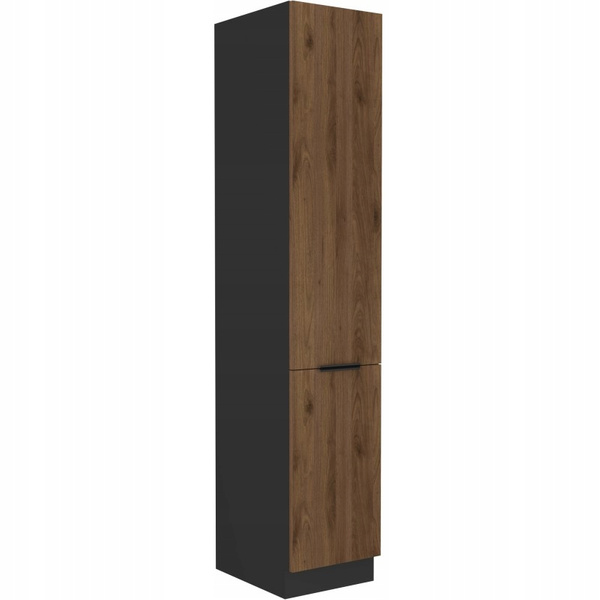 Szafka kuchenna słupek MONZA 40 DK-210 2F ORZECH OKAPI / CZARNY MAT